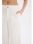 Baggy Fit Fermuarlı Cepli Yüksek Bel Standart Boy Kumaş Palazzo Pantolon E7238AX25SP 6