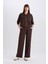 Wide Leg Eşofman Altı Basic Düz Cepli Beli Lastikli Soft Touch Geniş Bol Paça E5818AX25SP 4