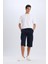 Slim Fit Dar Kesim Kargo Cepli Basic Düz Kapri Şort T4693AZ25SM 2