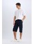 Slim Fit Dar Kesim Kargo Cepli Basic Düz Kapri Şort T4693AZ25SM 3