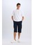 Slim Fit Dar Kesim Kargo Cepli Basic Düz Kapri Şort T4693AZ25SM 5
