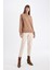 Paperbag Gabardin Kumaş Pantolon Yüksek Bel Cepli Basic Düz Standart Paça S2790AZ24WN 3