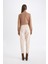 Paperbag Gabardin Kumaş Pantolon Yüksek Bel Cepli Basic Düz Standart Paça S2790AZ24WN 6