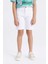 Erkek Çocuk Beyaz Basic Düz Jean Şort B5768A824SM 1