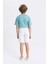 Erkek Çocuk Beyaz Basic Düz Jean Şort B5768A824SM 7