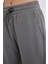 Standart Fit Kalın Jogger Eşofman Altı Bel Paça Lastikli Basic Düz Uzun Boy S7370AZ24WN 5