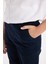 Erkek Çocuk Düz Paça Beli Lastikli Cepli Lacivert Basic Düz Gabardin Okul Pantolonu T8850A624AU 6