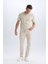 Yazlık Chino Kanvas Dokulu Pantolon Slim Fit Dar Kesim Cepli Dar Paça T1055AZ25SP 2