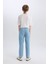 Erkek Çocuk Straight Fit Düz Paça Basic Düz Jean Pantolon B5740A825SM 6