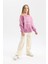 Kız Çocuk Ekru Wide Leg Geniş Paça Basic Düz Pamuklu Pantolon B7784A8NS 4