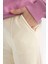 Kız Çocuk Ekru Wide Leg Geniş Paça Basic Düz Pamuklu Pantolon B7784A8NS 5