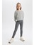 Kız Çocuk Antrasit Legging Fit Basic Düz Tayt B7786A8NS 2