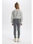 Kız Çocuk Antrasit Legging Fit Basic Düz Tayt B7786A8NS 6