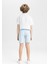 Erkek Çocuk Cepli Basic Düz Gabardin Şort C2955A824SM 6