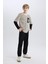 Erkek Çocuk Jogger Fit Jogger Paça Gabardin Pantolon B6713A825SM 4