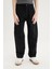 Erkek Çocuk Loose Fit Standart Paça Kargo Cepli Basic Düz Gabardin Siyah Pantolon C7580A824WN 1