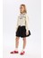 Kız Çocuk Siyah Basic Düz Düğmeli Pileli Twill Okul Eteği D1291A824AU 4