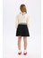 Kız Çocuk Siyah Basic Düz Düğmeli Pileli Twill Okul Eteği D1291A824AU 6