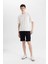Slim Fit Dar Kesim Cepli Basic Düz Bermuda Şort W1105AZ24SM 2
