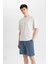 Slim Fit Dar Kesim Cepli Basic Düz Bermuda Şort W1105AZ24SM 3
