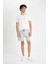 Slim Fit Dar Kesim Dar Paça Şort W7965AZ24HS 2