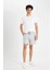 Slim Fit Dar Kesim Dar Paça Şort W7965AZ24HS 3