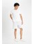 Slim Fit Dar Kesim Dar Paça Şort W7965AZ24HS 3