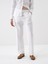 Beyaz Oversize Keten Pantolon 1