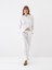 Beyaz Oversize Keten Pantolon 2