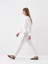 Beyaz Oversize Keten Pantolon 3