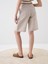 Naturel Oversize Keten Şort 4