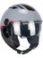 116G Aır Bıco Açık Kask Gri-Pembe Uzun Vizör+Güneş Vizörlü -M 1