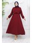 Gömlek Yaka Bolera Detaylı Elbise 81898-04 Bordo 2