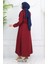 Gömlek Yaka Bolera Detaylı Elbise 81898-04 Bordo 5