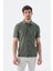Haki Slim Fit Gömlek Yaka T-Shirt 1