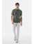 Haki Slim Fit Gömlek Yaka T-Shirt 2