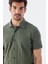 Haki Slim Fit Gömlek Yaka T-Shirt 3