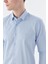 Düz Dar Kalıp - Slim Fit Mavi Gömlek 3