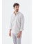 Gri Comfort Fit Desenli Esnek Kumaş Pamuklu Spor Gömlek 1