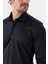Düz Dar Kalıp - Slim Fit Siyah Gömlek 3