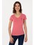 Kadın V Yaka Basic T-Shirt 2080797 1