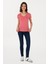 Kadın V Yaka Basic T-Shirt 2080797 3