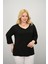 Kadın Büyük Beden Bantlı V Yaka Bluz 1919-25 5