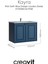 Kayra Mat Safir Blue Kapaklı Lavabo Dolabı 80CM 1