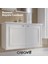 Kayra Lavabo Dolabı Kapaklı 100CM Mat Beyaz 2