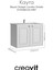Kayra Lavabo Dolabı Kapaklı 80CM Mat Beyaz 1