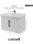 D20 80 cm Kapaklı Lavabo Dolabı Beyaz Melamin Kapak (Demonte) 2