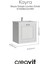 Kayra Lavabo Dolabı Kapaklı 60CM Mat Beyaz 1