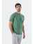 Yeşil Slim Fit Triko Bisiklet Yaka T-Shirt 1