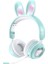 Mikrofonlu Kablosuz Sevimli Tavşanlar Kızlar LED Stereo Müzik Bluetooth Kulaklık (Yurt Dışından) 1